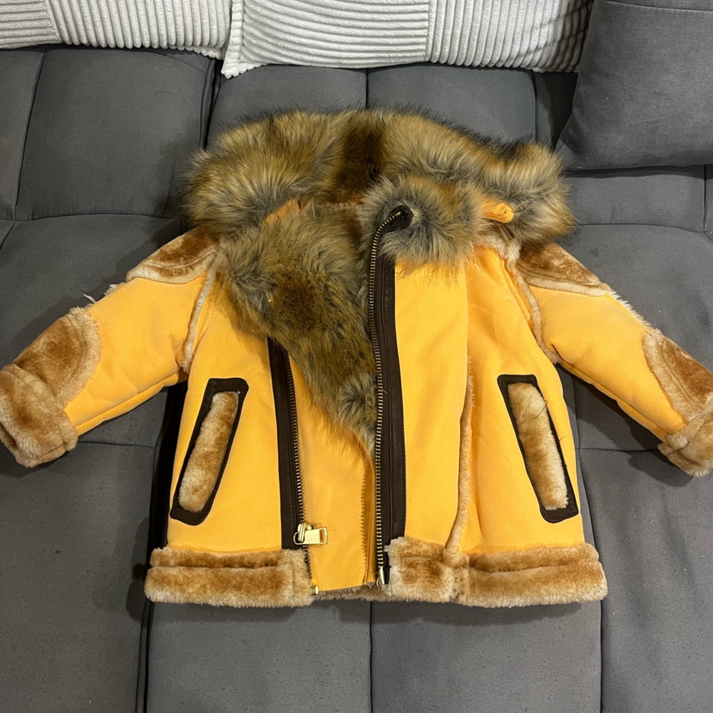 Jordan Craig Kids Yellow and Brown Puffer Jacket